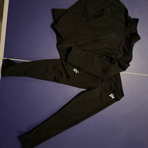 Women’s GK Elite Success Gymnastics Black Warm Up Jacket and Pants Size Adult XS